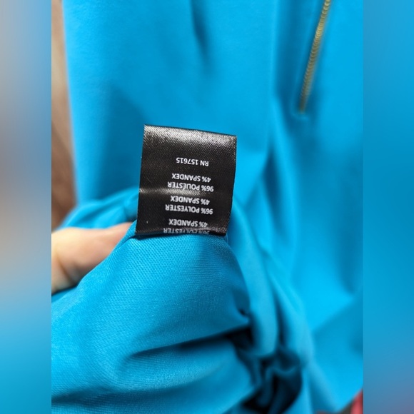 Tahari ASL Drape Sheath Dress in dark Aqua Size 4 NWOT - Picture 8 of 9